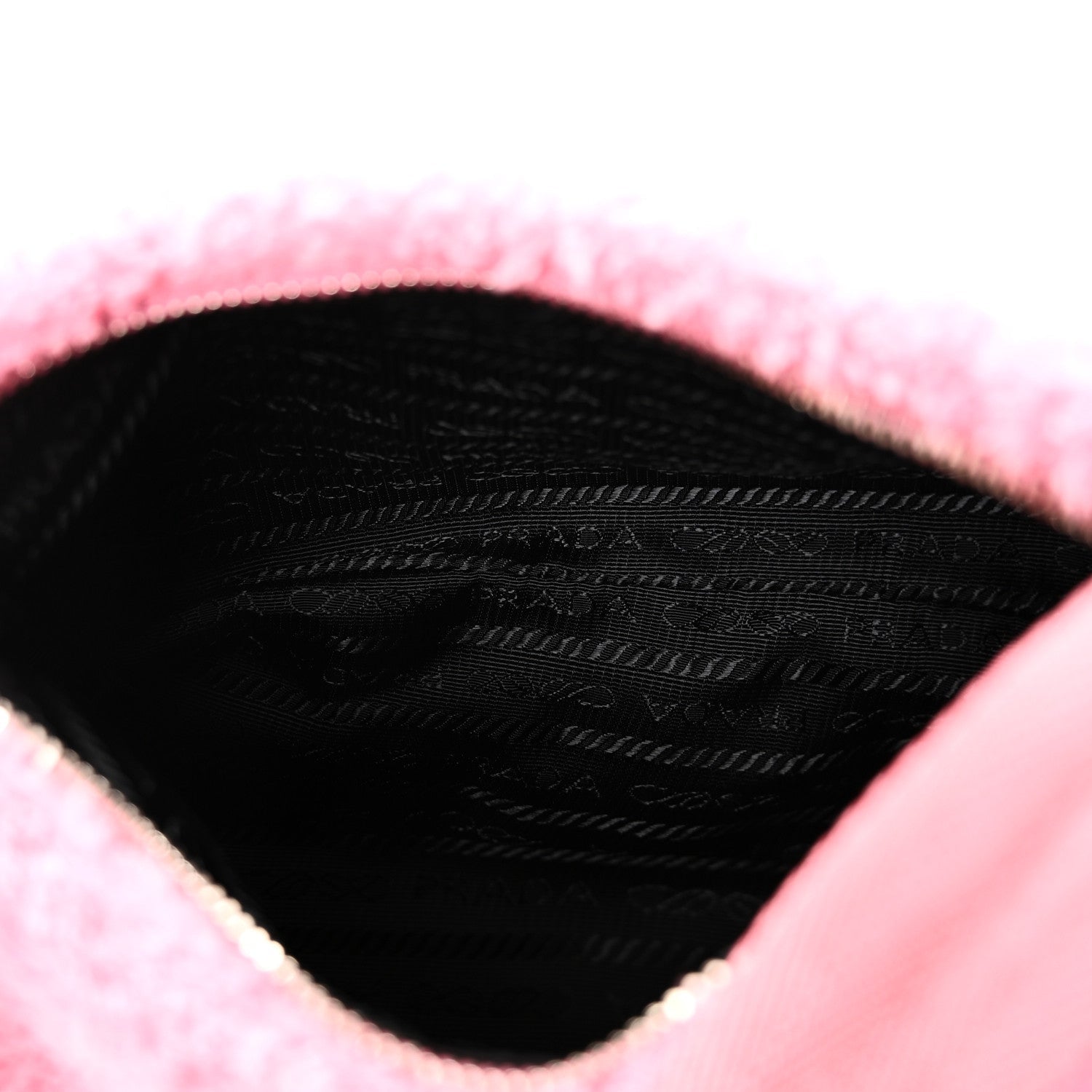 Terry Cloth Mini Re-Edition 2000 Bag Petalo Black