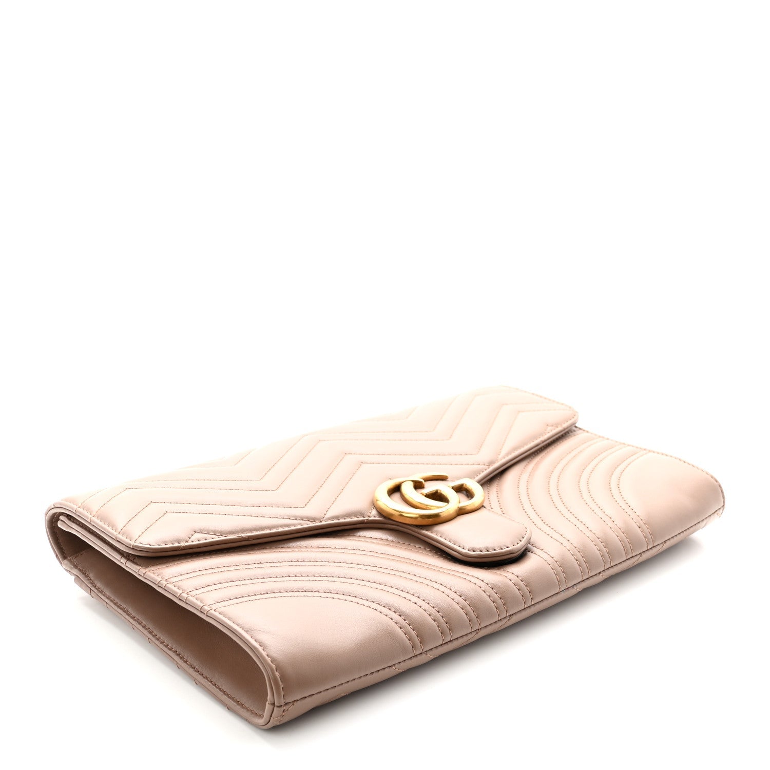 Calfskin Matelasse GG Marmont Clutch Porcelain Rose
