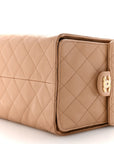Caviar Quilted Medium CHNL 25 Handbag Beige