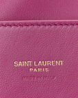 Smooth Calfskin Suede Medium Reversible Monogram Kate Satchel Rose Rubis