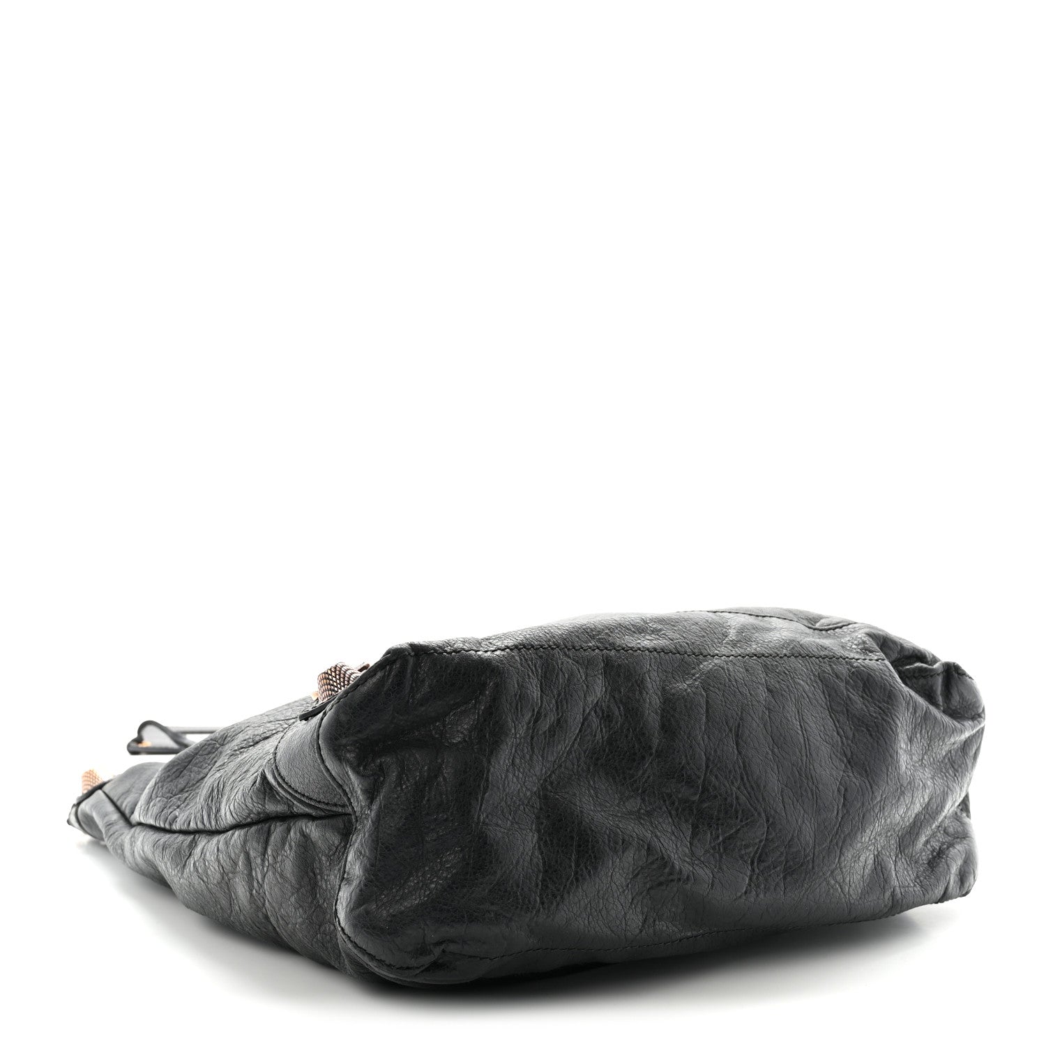 Agneau Giant 21 Rose Gold Hardware Day Hobo Black