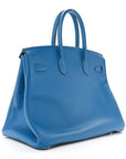 Epsom Birkin 35 Bleu Izmir