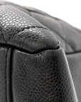 Caviar Quilted Grand Shopping Tote GST Black