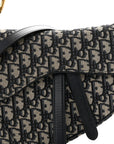 Oblique Saddle Bag With Strap Blue