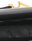 Nappa Small FF Embossed Mid Chain Baguette Black