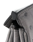 Ostrich Birkin 25 Gris Agate