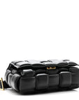 Nappa Maxi Intreccio Padded Cassette Crossbody Bag Black