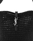 Raffia Monogram Le 5 A 7 Medium Tote Black