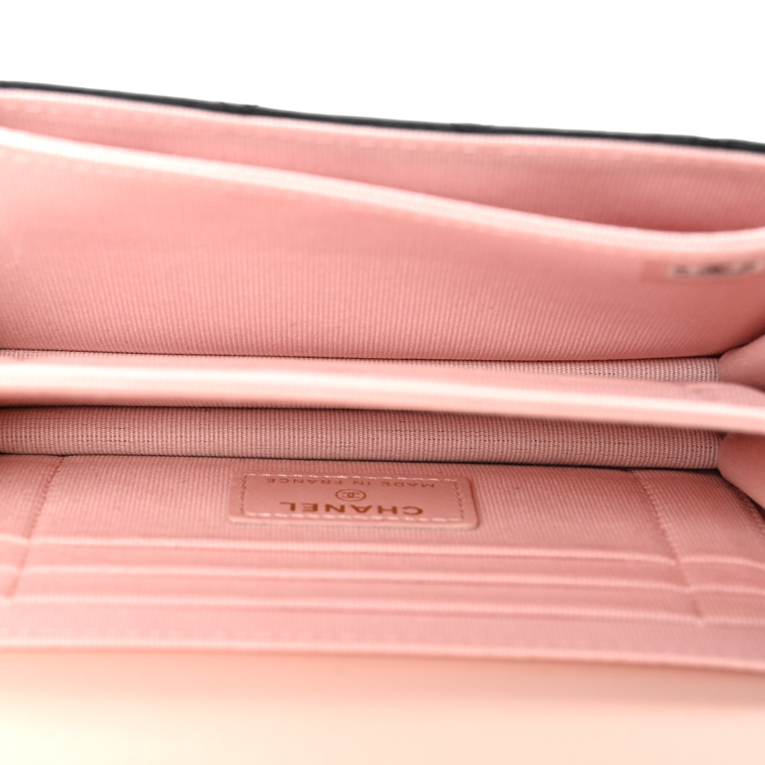 Lambskin Quilted Mini Wallet on Chain WOC Black Pink