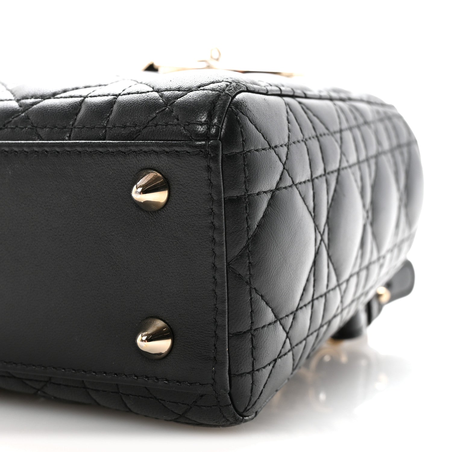 Lambskin Cannage Small My ABCD1OR Lady D1OR Black