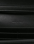 Shiny Calfskin Triomphe Margo Wallet on Chain Black