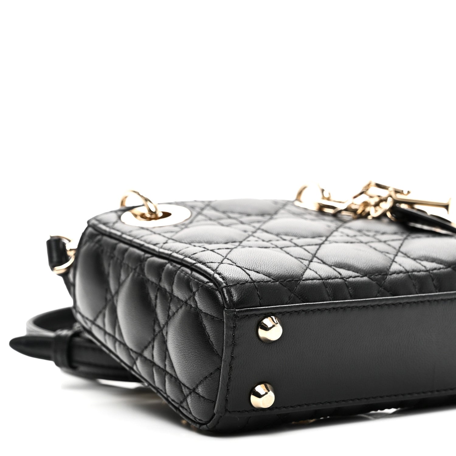 Lambskin Cannage Micro Lady D1OR Black