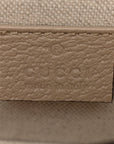 GG Supreme Monogram Textured Dollar Calfskin Mini Horsebit 1955 Shoulder Bag Beige Mystic White Oatmeal