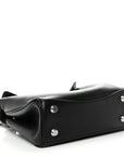 Natural Smooth Calfskin Mini Rodeo Top Handle Handbag Black