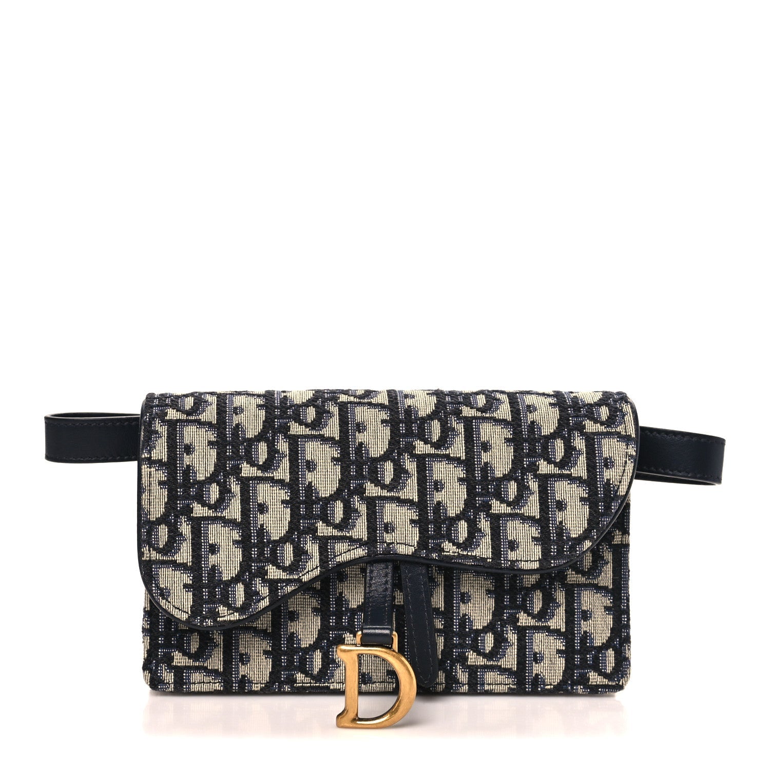 Oblique Saddle Belt Bag Blue