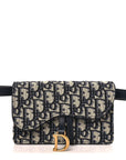 Oblique Saddle Belt Bag Blue