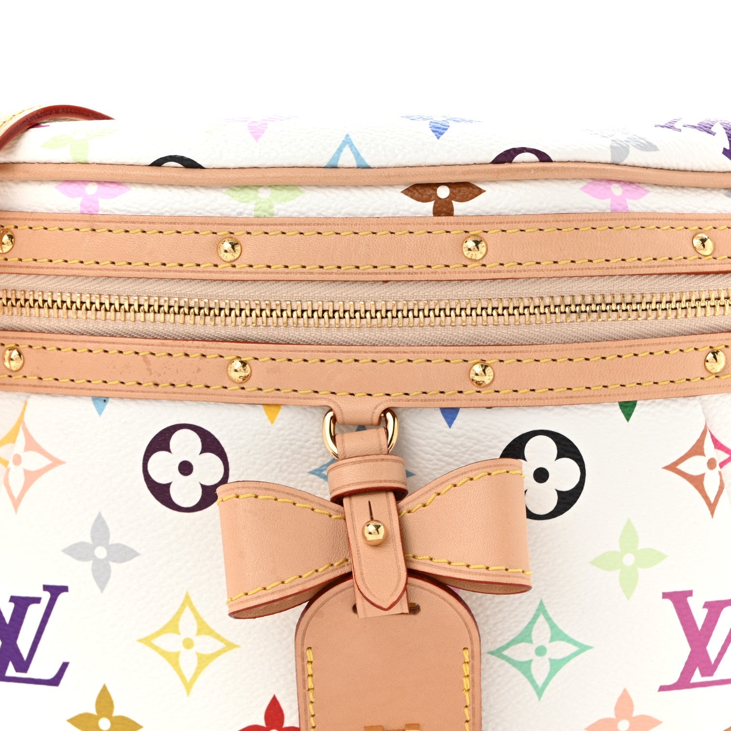 LV X TM Monogram Multicolor High Rise Bumbag White