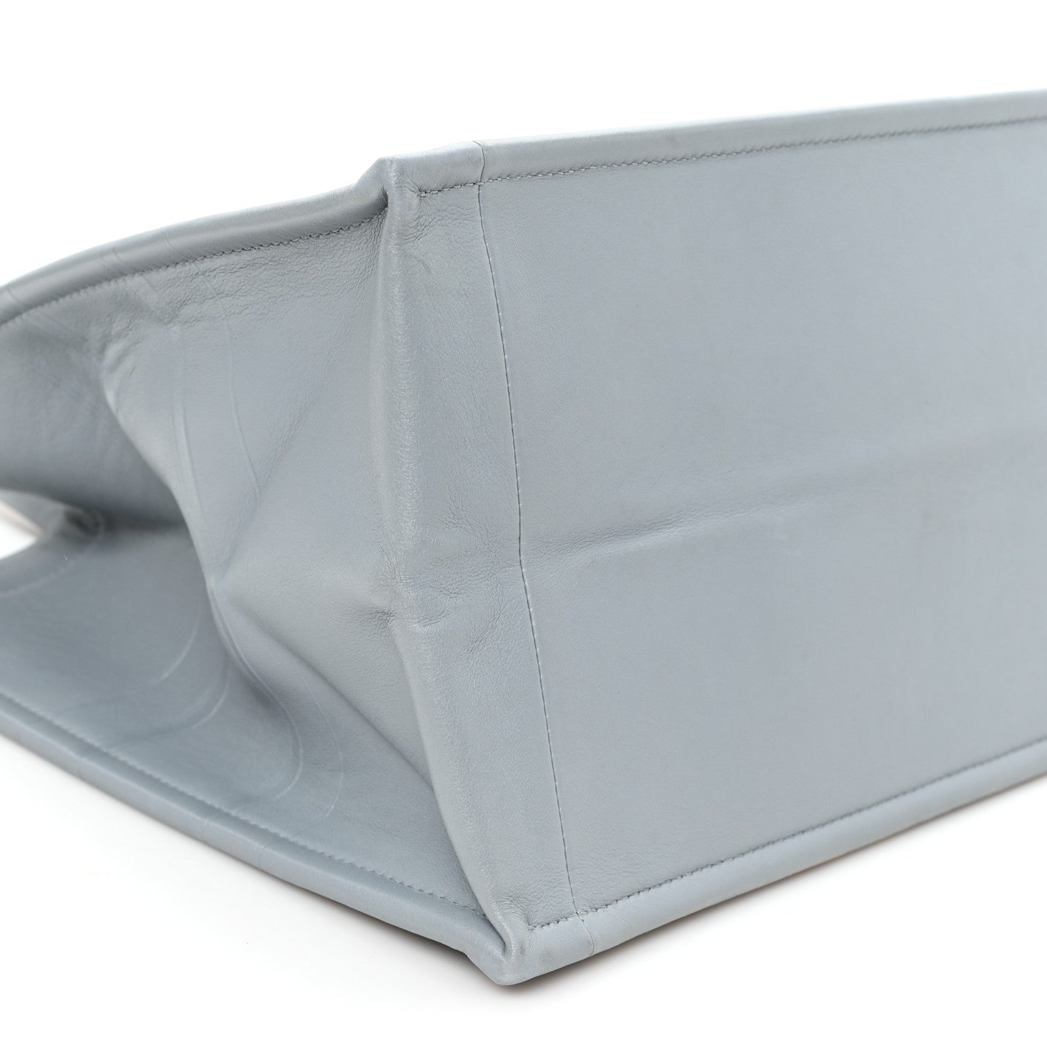 Calfskin Embossed Medium Book Tote Grey