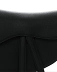 Grained Calfskin Saddle Bag Black