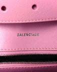 Semi Shiny Smooth Calfskin Small Downtown Shoulder Bag Candy Pink