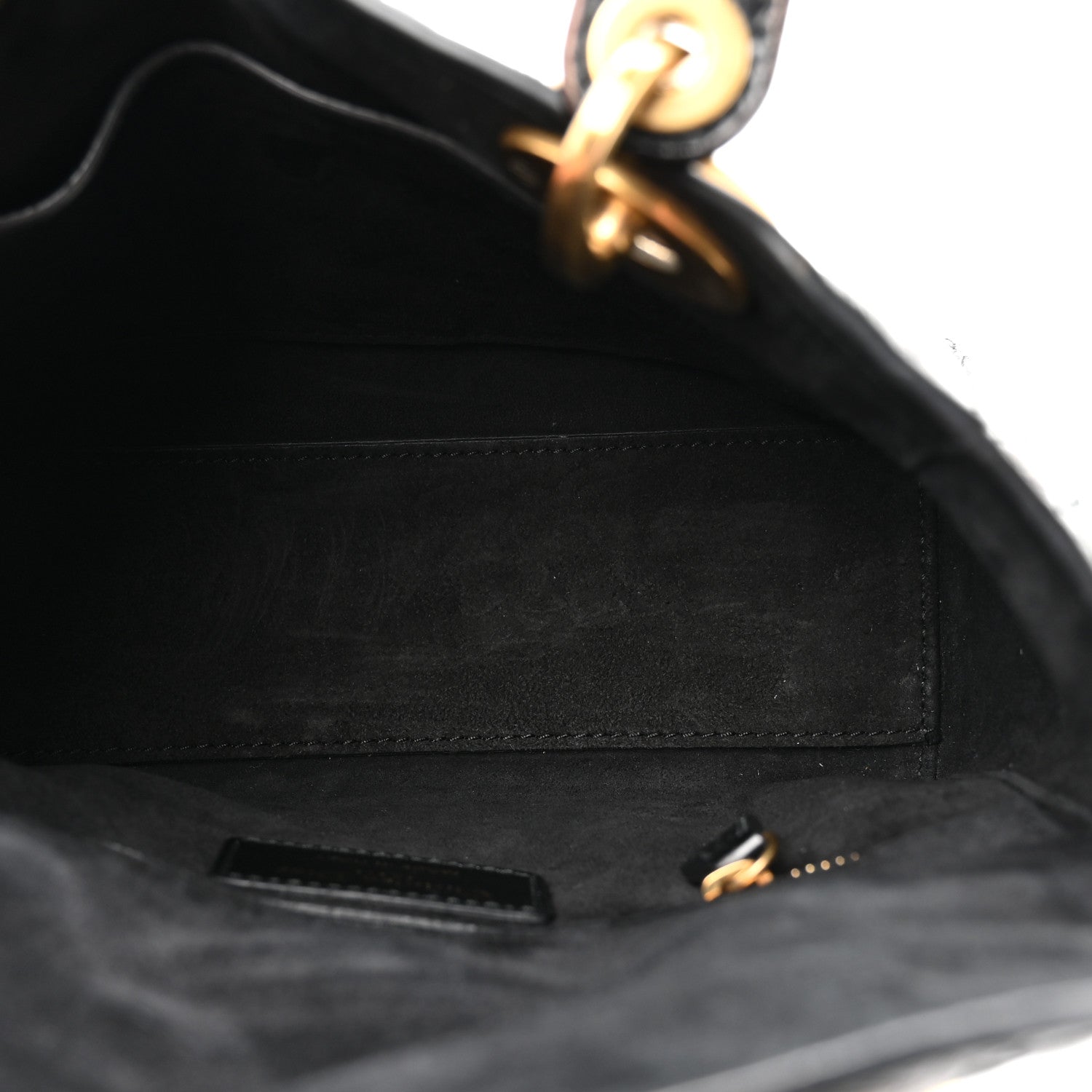 Crinkled Patent Cannage Small Lucky Badges My Lady D1OR Black