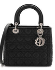 Lambskin Cannage Medium Lady D1OR Black