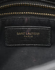 Lambskin Quilted Toy Loulou Puffer Monogram Chain Satchel Black