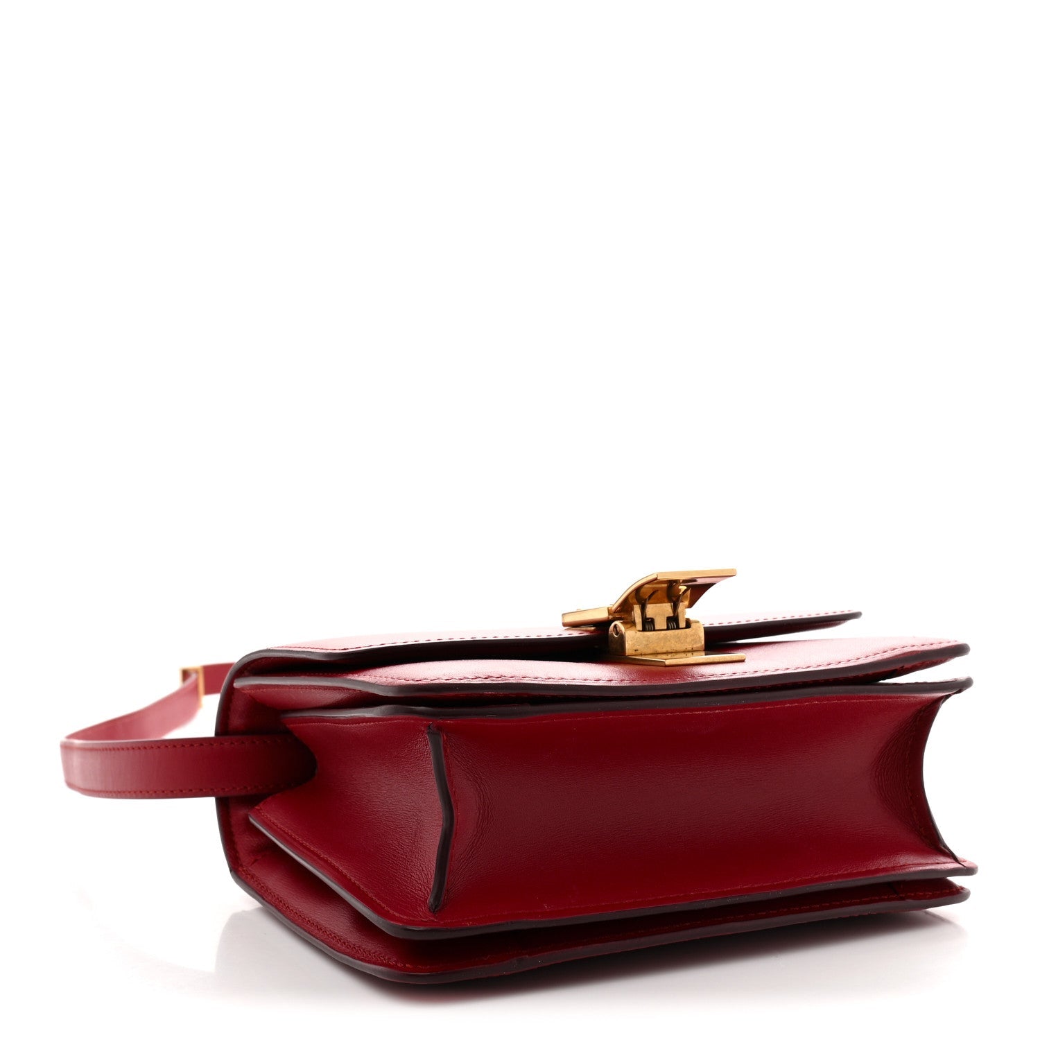 Box Calfskin Small Classic Box Flap Bag Red