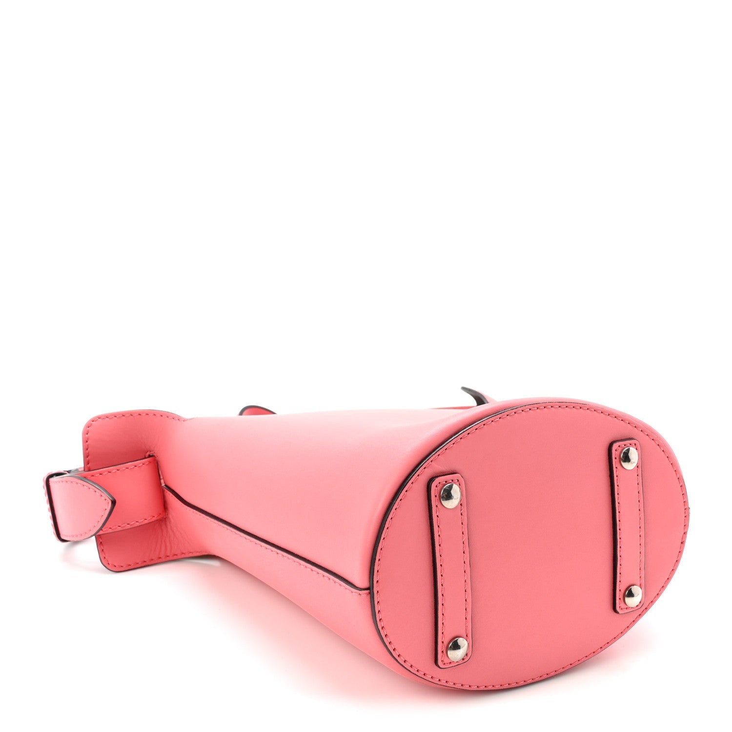 Supple Calfskin Small Bucket Bag Bright Coral Pink