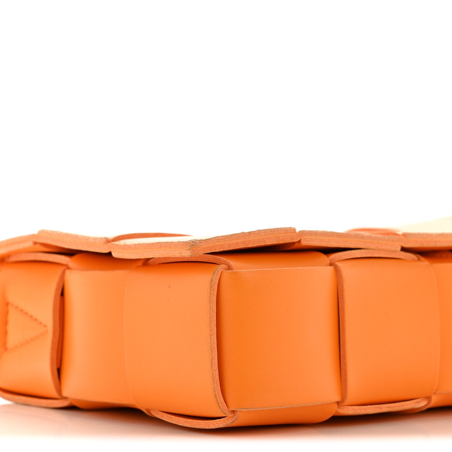 Nappa Maxi Intreccio Cassette Bag Tangerine