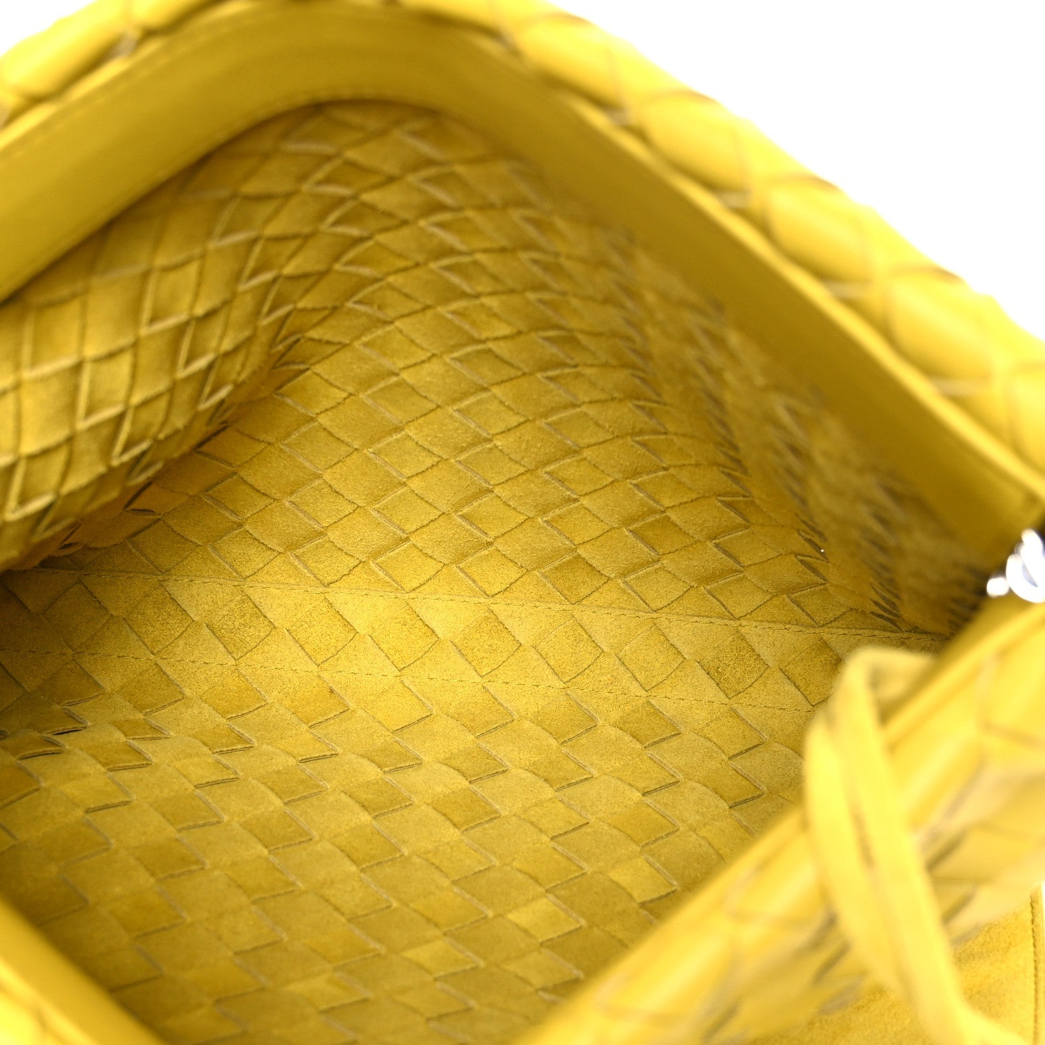 Nappa Intrecciato Fold Clutch Lemon