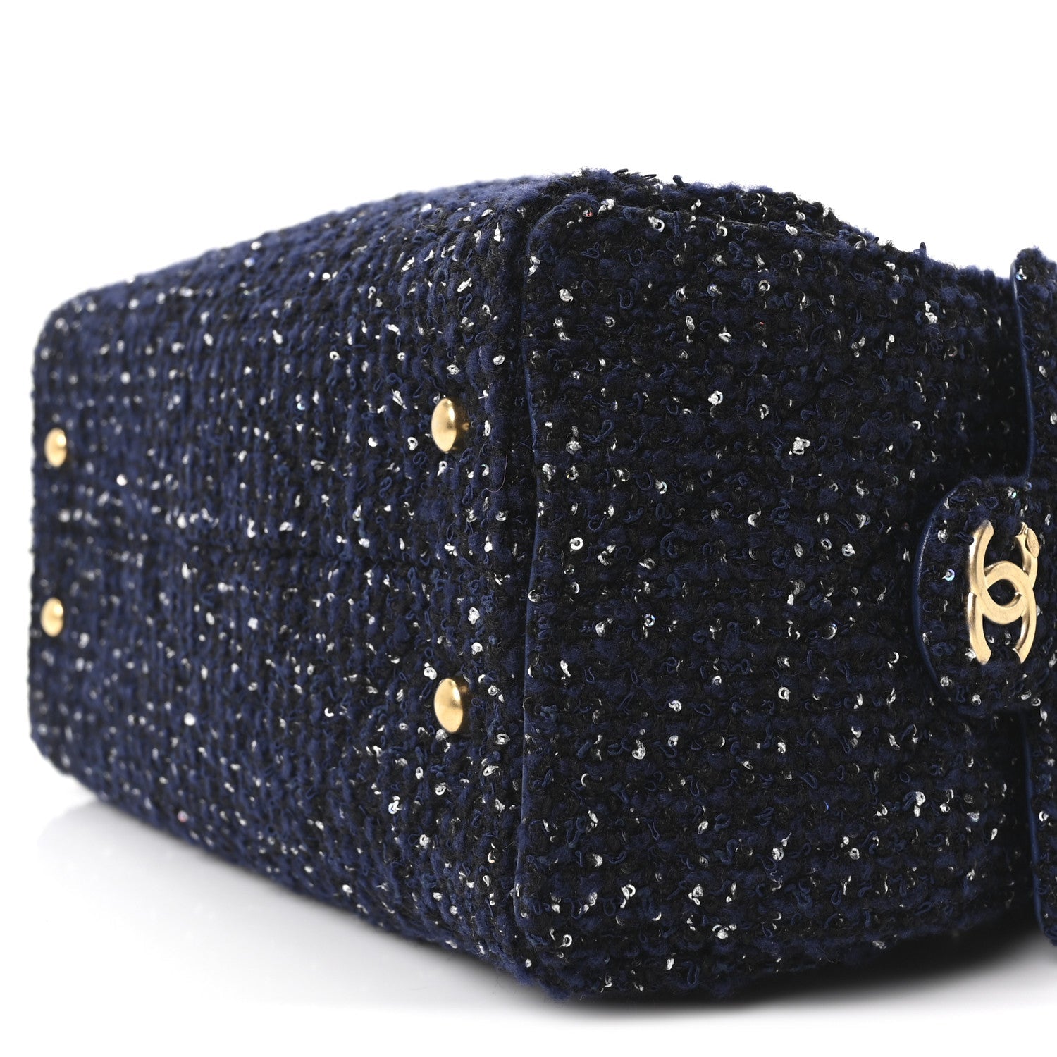 Tweed Quilted Small CHNL 25 Handbag Blue