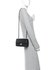Caviar Quilted Mini Rectangular Flap Black