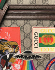 Soft GG Supreme Monogram Courrier Web Medium Flat Messenger Bag Beige New Acero Multicolor