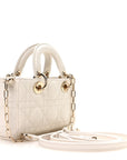 Lambskin Cannage Micro Lady D-Joy Latte