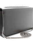 Grain De Poudre Medium Classic Monogram Kate Satchel Earth Grey