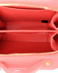 Caviar Quilted Small CC Filigree Vanity Case Coral