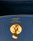 Taurillon Clemence Mini Lindy 20 Deep Bleu