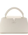 Taurillon Capucines East West MM Optic White