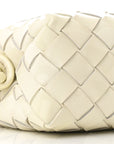 Patent Nappa Intrecciato Mini Loop Camera Bag White