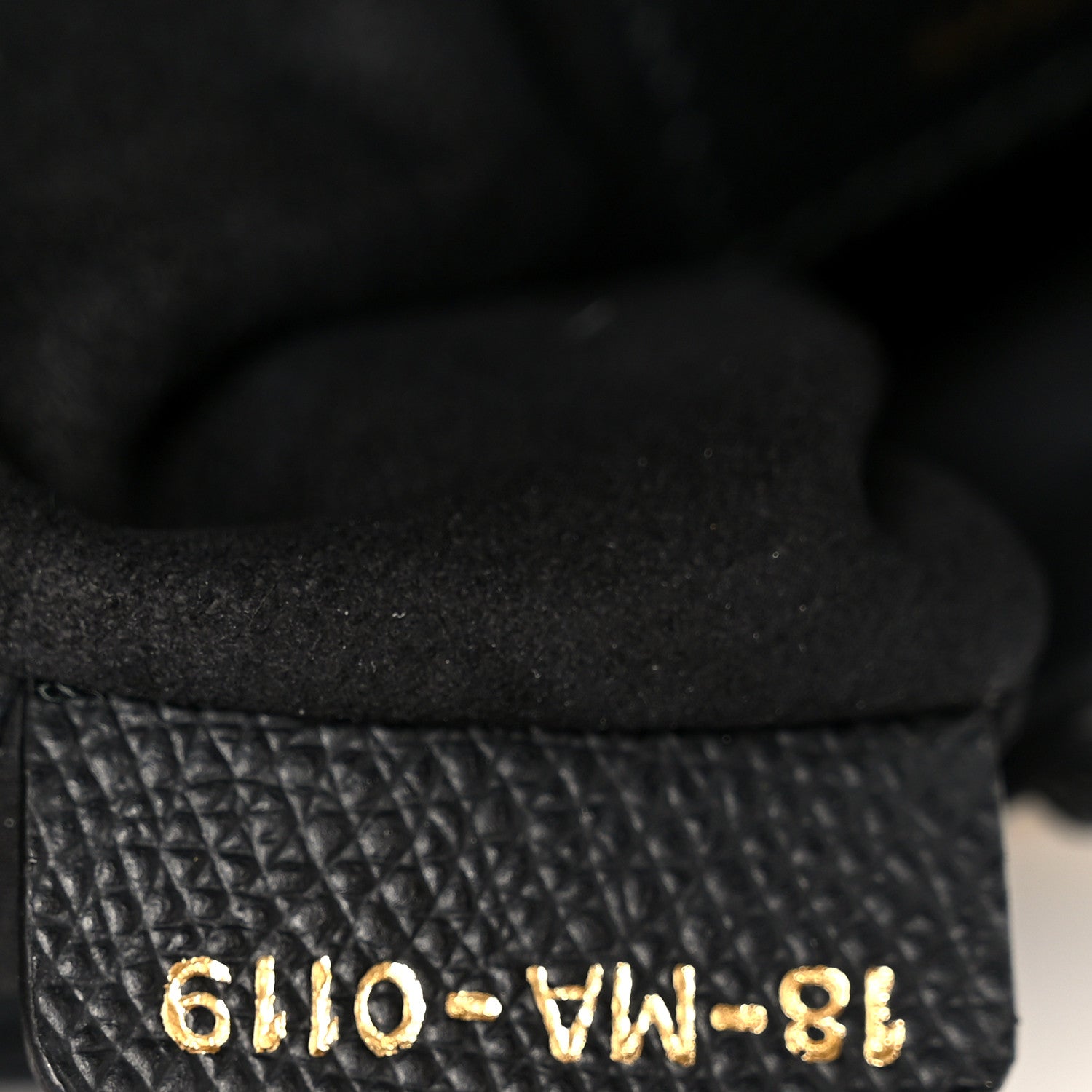 Grained Calfskin Mini Saddle Bag Black