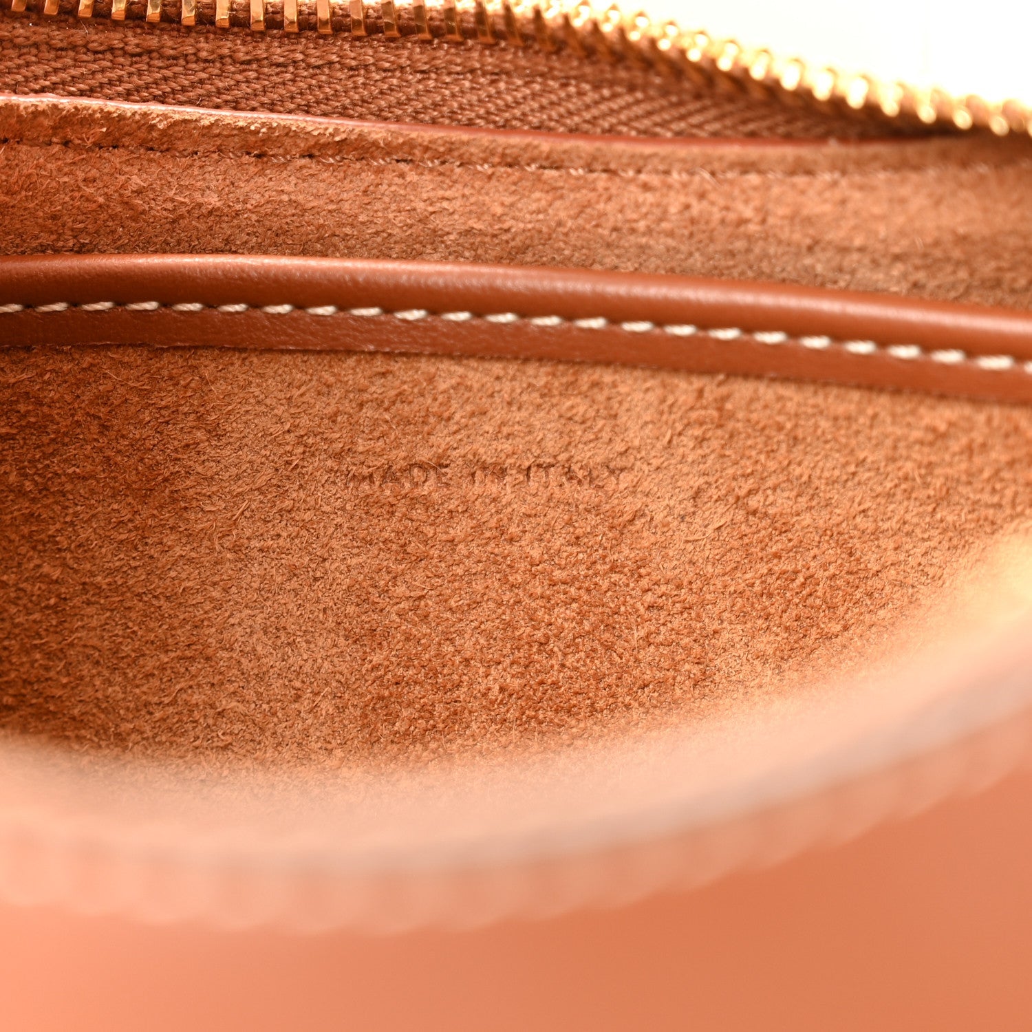 Smooth Calfskin Medium Strap Ava Triomphe Shoulder Bag Tan