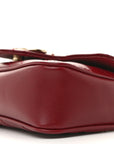 Calfskin Matelasse Super Mini GG Marmont Shoulder Bag Rosso Ancora