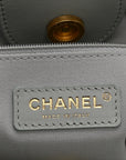 Calfskin Embossed Small Deauville Tote Light Blue