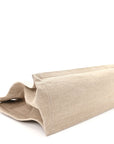 Linen Calfskin Small Rive Gauche Tote Greggio Natural