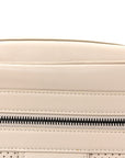 Perforated Calfskin Leggero Intrecciato Belt Bag Mist Plaster
