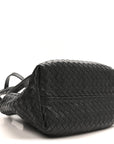Calfskin Intrecciato Small Pinacoteca Tote Black Fondant