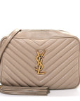 Calfskin Matelasse Monogram Lou Camera Bag Dark Beige