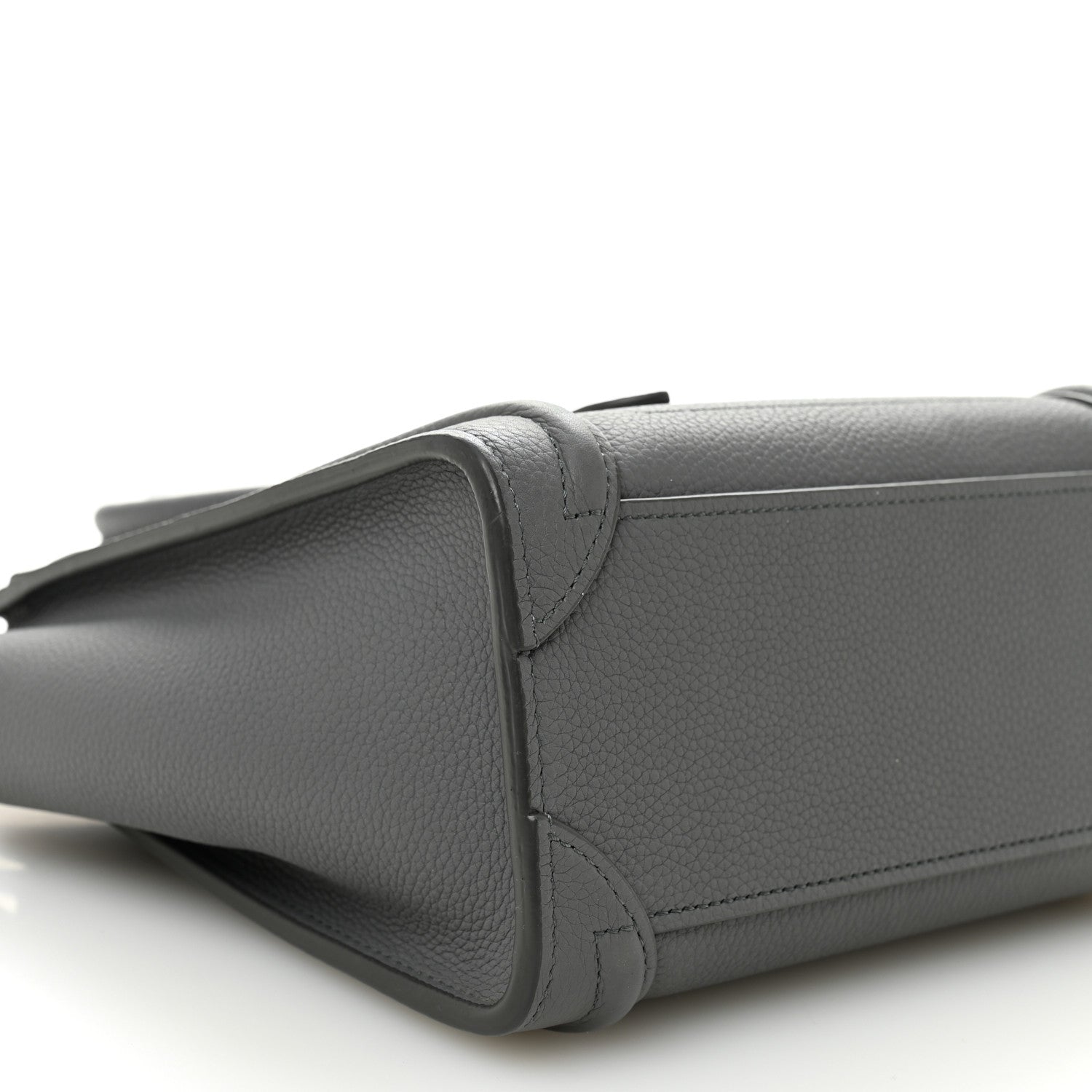 Baby Drummed Calfskin Nano Luggage Kohl