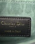 Beaded Calfskin Snakeskin Mini Saddle Bag Green